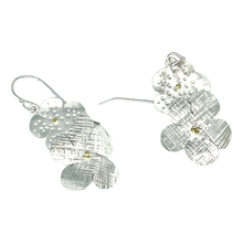 Load image into Gallery viewer, Defiance Collection-Blanca Peak Wild Flower Earrings Argentiun Silver, 18K Yellow Gold