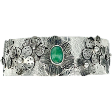 Load image into Gallery viewer, Defiance Collection-Holy Cross Cuff Argentium Bracelet, Aventurine
