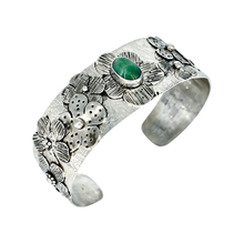 Load image into Gallery viewer, Defiance Collection-Holy Cross Cuff Argentium Bracelet, Aventurine