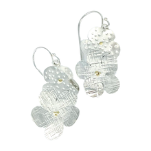 Load image into Gallery viewer, Defiance Collection-Blanca Peak Wild Flower Earrings Argentiun Silver, 18K Yellow Gold