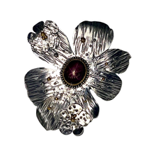 Load image into Gallery viewer, The Defiance Collection-The Glenwood Pendant Argentium Silver, 22K Yellow Gold, Star Ruby