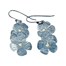 Load image into Gallery viewer, Defiance Collection-Blanca Peak Wild Flower Earrings Argentiun Silver, 18K Yellow Gold