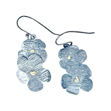 Load image into Gallery viewer, Defiance Collection-Blanca Peak Wild Flower Earrings Argentiun Silver, 18K Yellow Gold