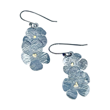 Load image into Gallery viewer, Defiance Collection-Blanca Peak Wild Flower Earrings Argentiun Silver, 18K Yellow Gold