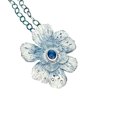 Load image into Gallery viewer, Defiance Collection-The Glenwood Pendant Argentium Silver, Grey Moonstone