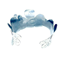 Load image into Gallery viewer, Defiance Collection-Glenwood Cuff Bracelet, Argentium Silver, 18K Yellow Gold