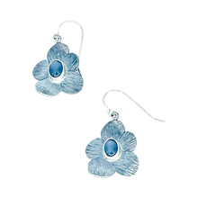 Load image into Gallery viewer, The Defiance Collection-Blanca Peak Wild Flower Earring Argentium Silver, Moonstone