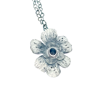 Load image into Gallery viewer, Defiance Collection-The Glenwood Pendant Argentium Silver, Grey Moonstone