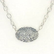 Load image into Gallery viewer, Sea Rock Oval Necklace - .999 Fine Silver, Cubic Zirconia