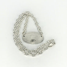 Load image into Gallery viewer, Sea Rock Oval Necklace - .999 Fine Silver, Cubic Zirconia
