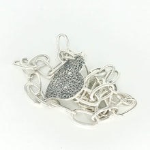 Load image into Gallery viewer, Sea Rock Heart Pendant- .999 Fine Silver, Cubic Zirconia