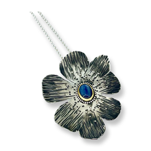 Load image into Gallery viewer, Defiance Collection-The Glenwood Pendant Argentium Silver, 22K yellow Gold, Kayanite
