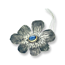 Load image into Gallery viewer, Defiance Collection-The Glenwood Pendant Argentium Silver, 22K yellow Gold, Kayanite