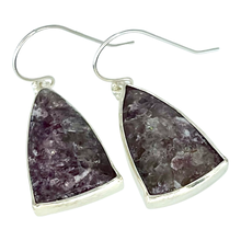Load image into Gallery viewer, One Stone One Design Earring - Lepidolite Argentium Silver