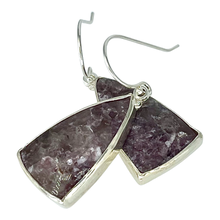 Load image into Gallery viewer, One Stone One Design Earring - Lepidolite Argentium Silver