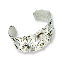 Load image into Gallery viewer, Defiance Collection-Holy Cross Cuff Argentium, 22K Gold, Diamond- Bespoke only