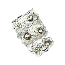 Load image into Gallery viewer, Defiance Collection-Holy Cross Cuff Argentium, 22K Gold, Diamond- Bespoke only