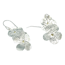 Load image into Gallery viewer, Defiance Collection-Blanca Peak Wild Flower Earrings Argentiun Silver, 18K Yellow Gold
