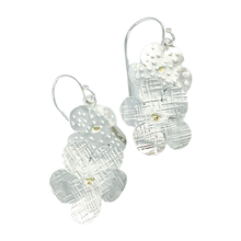 Load image into Gallery viewer, Defiance Collection-Blanca Peak Wild Flower Earrings Argentiun Silver, 18K Yellow Gold
