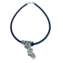 Load image into Gallery viewer, Defiance Collection-Holy Cross Waterfall Argentium  Pendant, White Topaz

