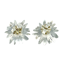 Load image into Gallery viewer, Defiance Collection- Rouge Daisy Argentium Earring, Honey Topaz
