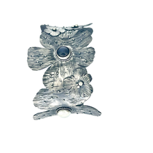 Load image into Gallery viewer, Defiance Collection-Glenwood Cuff Bracelet, Argentium Silver, Moonstone
