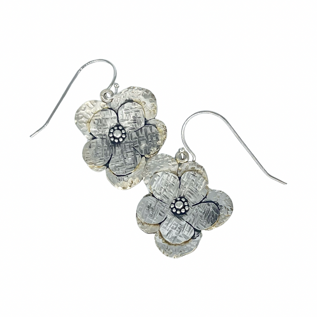 Defiance Collection-Blanca Peak Wild Flower Earrings Argentiun Silver