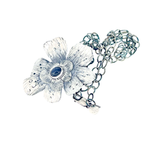 Load image into Gallery viewer, Defiance Collection-The Glenwood Pendant Argentium Silver, Grey Moonstone
