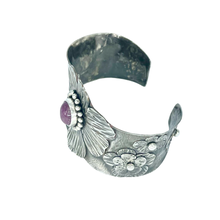 Load image into Gallery viewer, Defiance Collection-Glenwood Cuff Bracelet, Argentium Silver, Ruby
