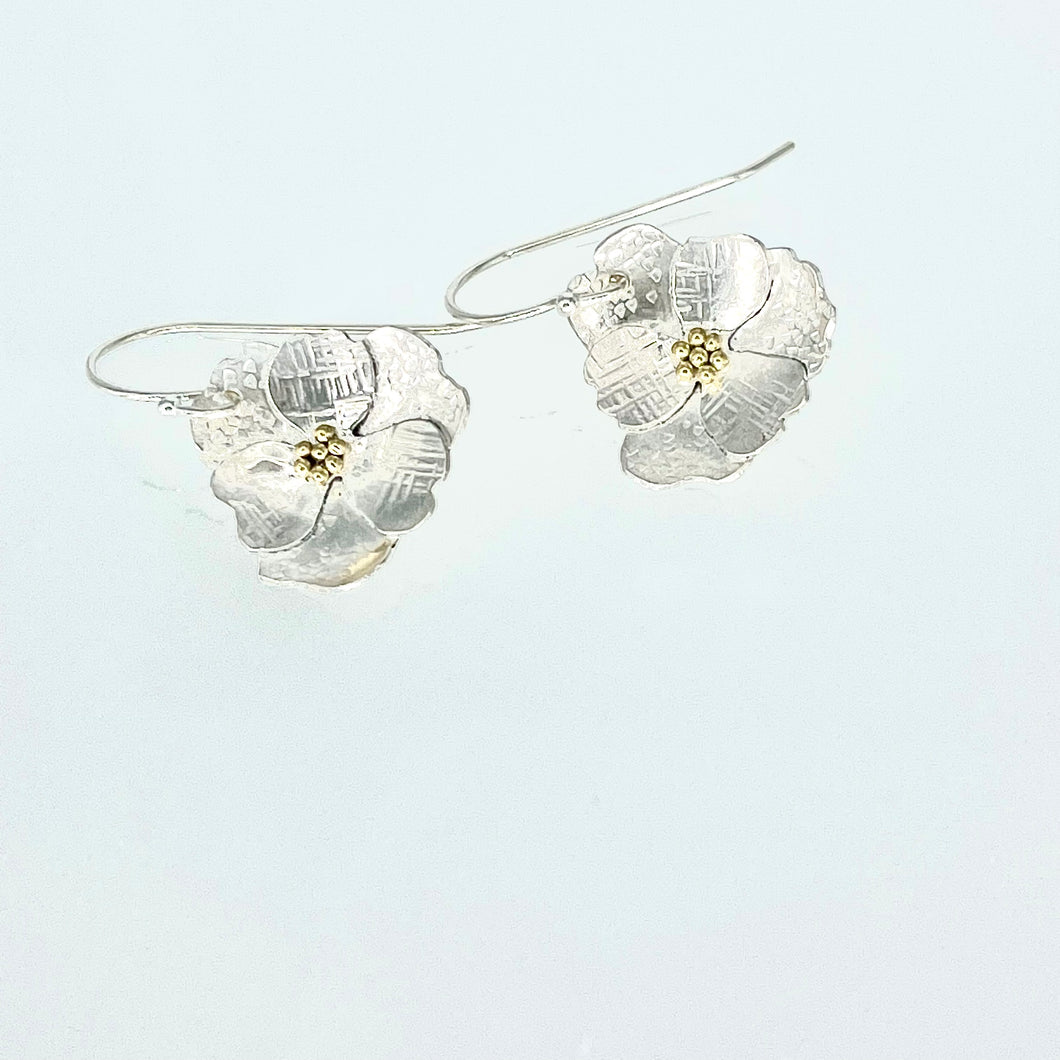 Garden Party 2.0 Earring-Argentium Silver , 18K Yellow Gold