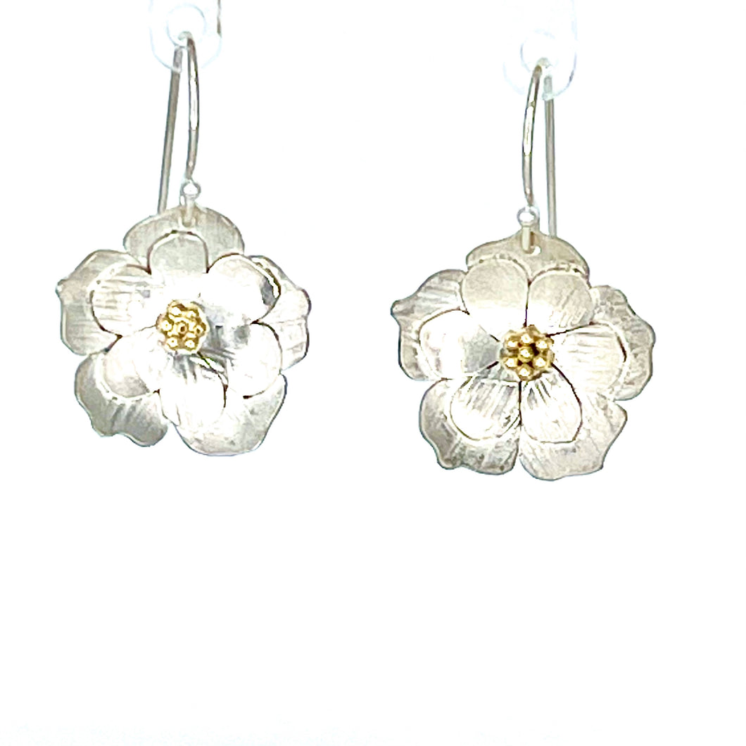 Garden Party 2.0 Earring- Argentium Silver, 18K Gold