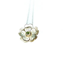 Load image into Gallery viewer, Garden Party 2.0 Pendant- Argentium Silver, 18K Gold ,Peridot
