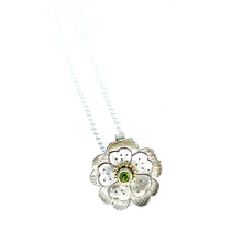 Load image into Gallery viewer, Garden Party 2.0 Pendant- Argentium Silver, 18K Gold ,Peridot
