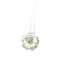 Load image into Gallery viewer, Garden Party 2.0 Pendant- Argentium Silver, 18K Gold ,Peridot
