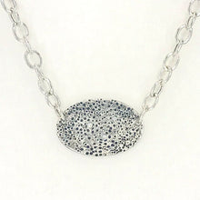 Load image into Gallery viewer, Sea Rock Oval Necklace - .999 Fine Silver, Cubic Zirconia
