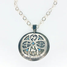 Load image into Gallery viewer, Night Sky Pendant - Argentium Silver, Blue Topaz
