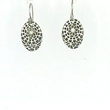 Load image into Gallery viewer, Garden Party Oval Earring -.999 Fine Silver, Cubic Zirconia
