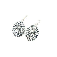 Load image into Gallery viewer, Garden Party Oval Earring -.999 Fine Silver, Cubic Zirconia
