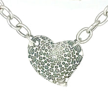 Load image into Gallery viewer, Garden Party Heart Pendant - .999 Fine Silver, Cubic Zirconia
