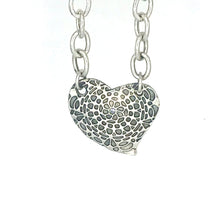 Load image into Gallery viewer, Garden Party Heart Pendant - .999 Fine Silver, Cubic Zirconia
