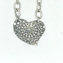 Load image into Gallery viewer, Garden Party Heart Pendant - .999 Fine Silver, Cubic Zirconia
