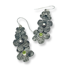 Load image into Gallery viewer, Defiance Collection- Waterfall Earring Argentium, Peridot
