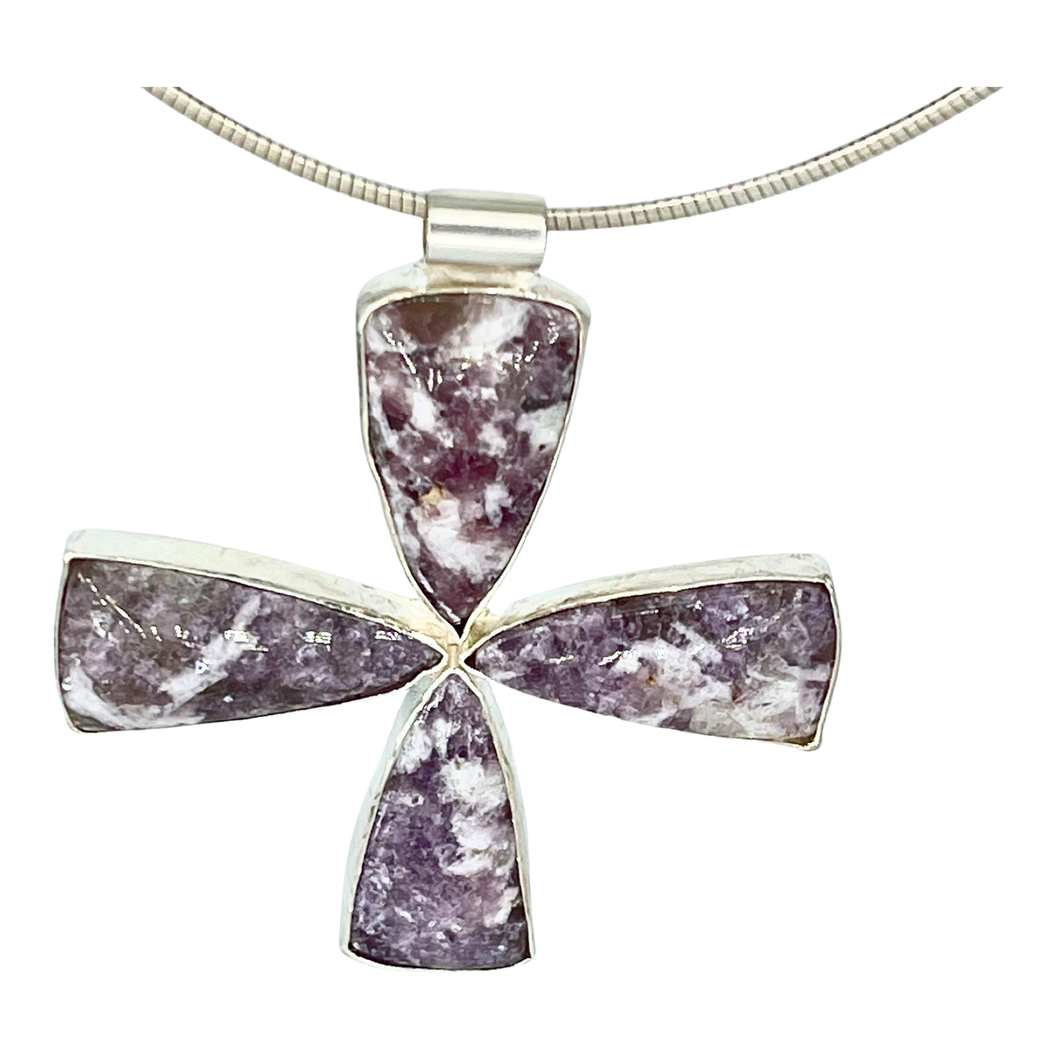 One Stone One Design Lepidolite Argentium Silver