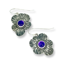 Load image into Gallery viewer, Defiance Collection-Blanca Peak Wild Flower Earrings Argentiun Silver,Amtheyst
