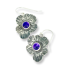 Load image into Gallery viewer, Defiance Collection-Blanca Peak Wild Flower Earrings Argentiun Silver,Amtheyst
