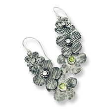 Load image into Gallery viewer, Defiance Collection- Waterfall Earring Argentium, Peridot
