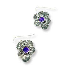 Load image into Gallery viewer, Defiance Collection-Blanca Peak Wild Flower Earrings Argentiun Silver,Amtheyst
