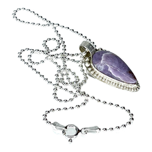 Load image into Gallery viewer, Colorado Inspired  Necklace Purple Agate - Argentium Silver
