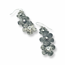 Load image into Gallery viewer, Defiance Collection- Waterfall Earring Argentium, White Topaz
