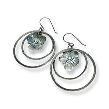 Load image into Gallery viewer, Defiance Collection-Wild Flower Loop Earring Argentium Silver
